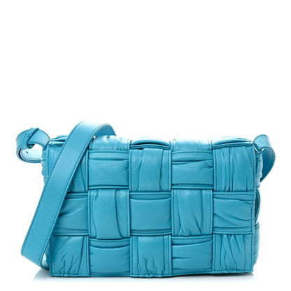 Bottega Veneta Calfskin Intreccio Plisse Cassette Crossbody Bag Pool 1 of 13