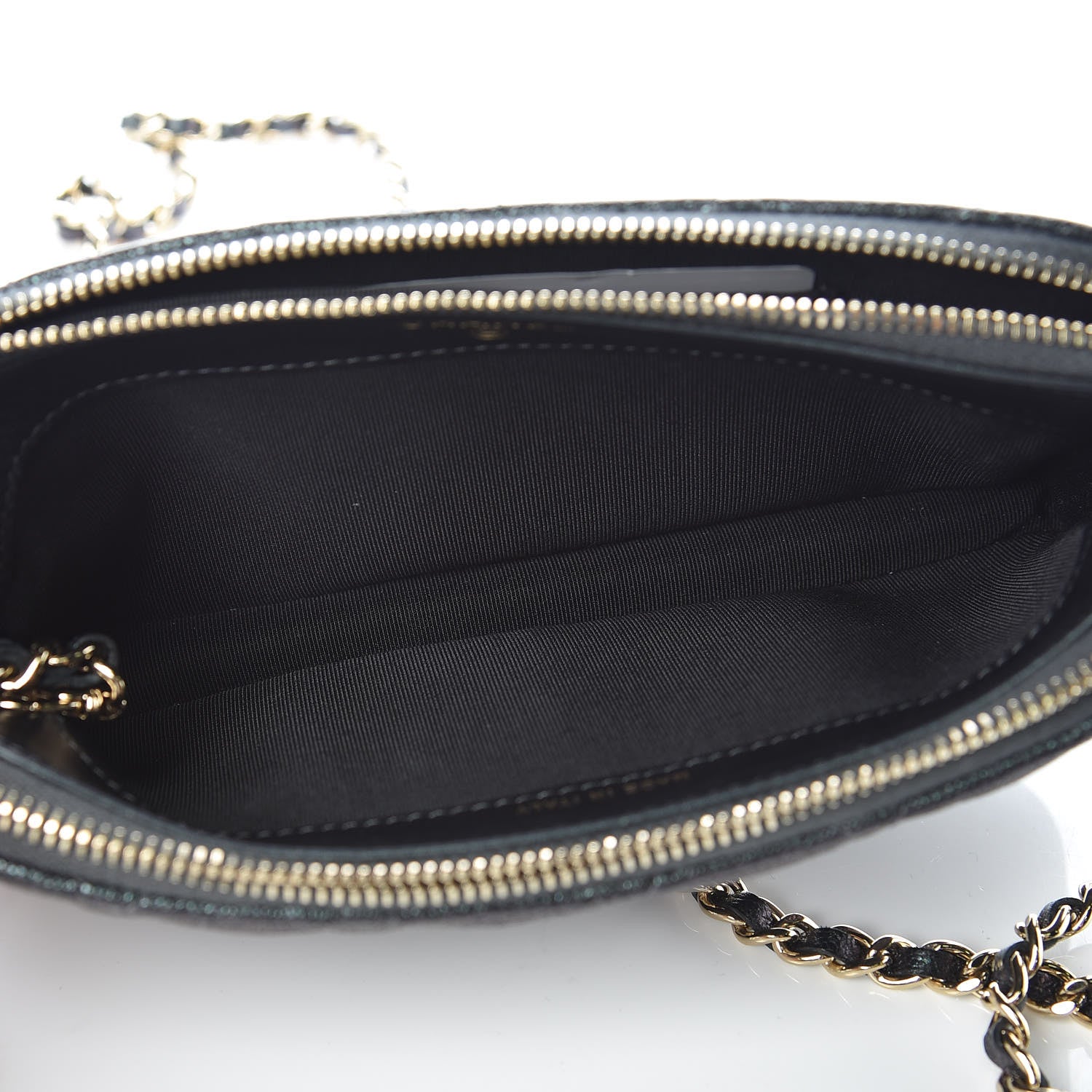 Chanel Iridescent Caviar Quilted Clutch With Chain Black 8 of 13