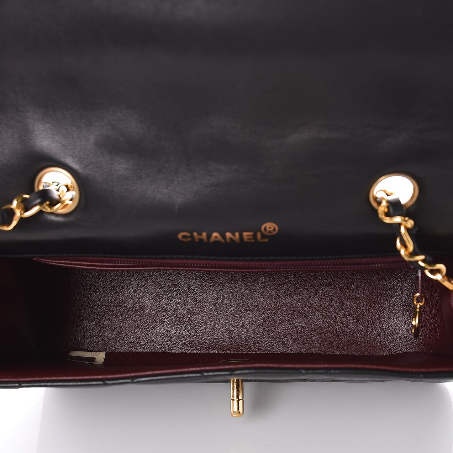 Lambskin Quilted Small Single Flap Black