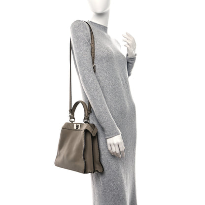 Fendi Cuoio Romano Selleria Chamois Medium Peekaboo I SEE U Satchel Corda Camelia Cipria 2 of 10