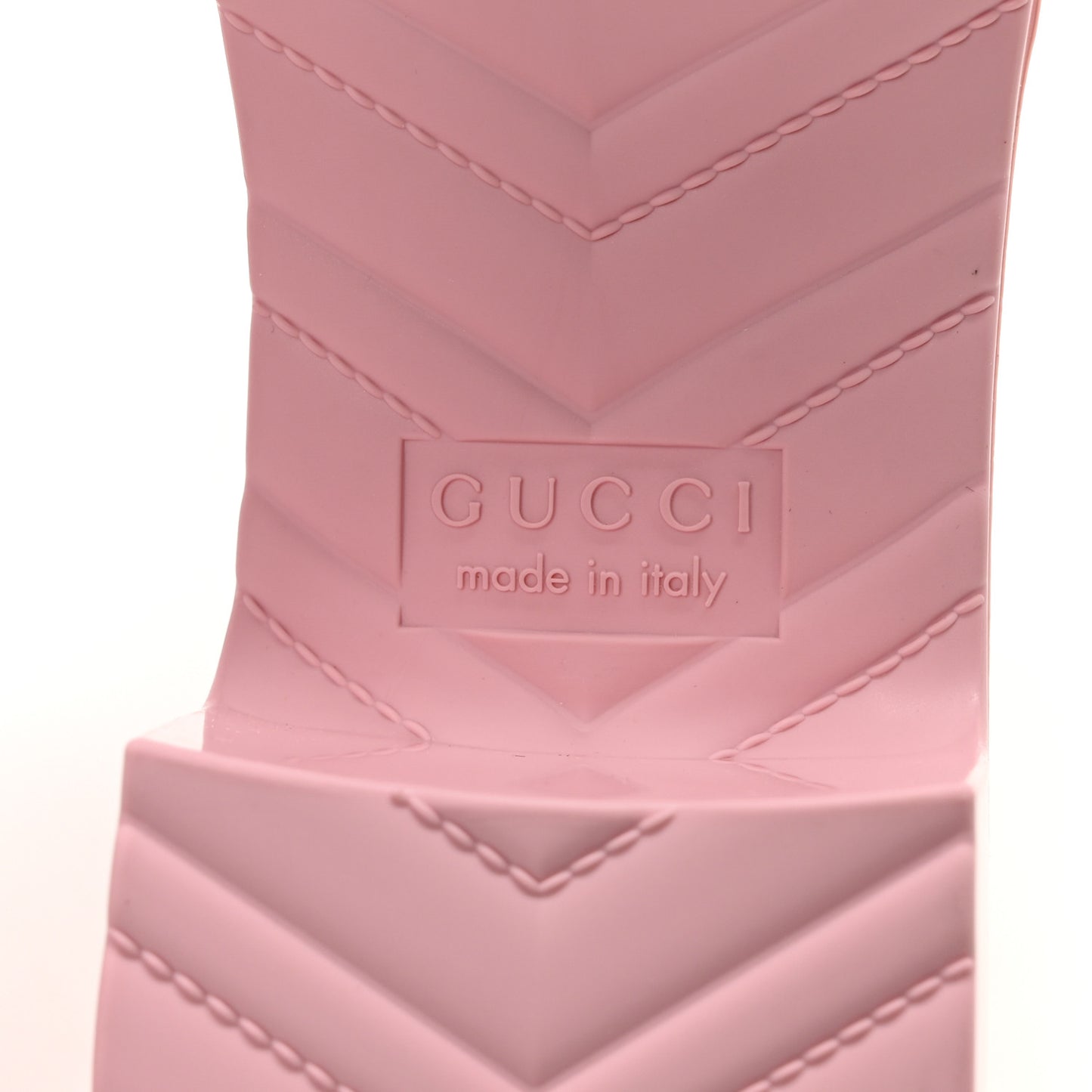 Rubber Gucci Logo Womens Platform 20/60mm Slide Sandals 37 Wild Rose