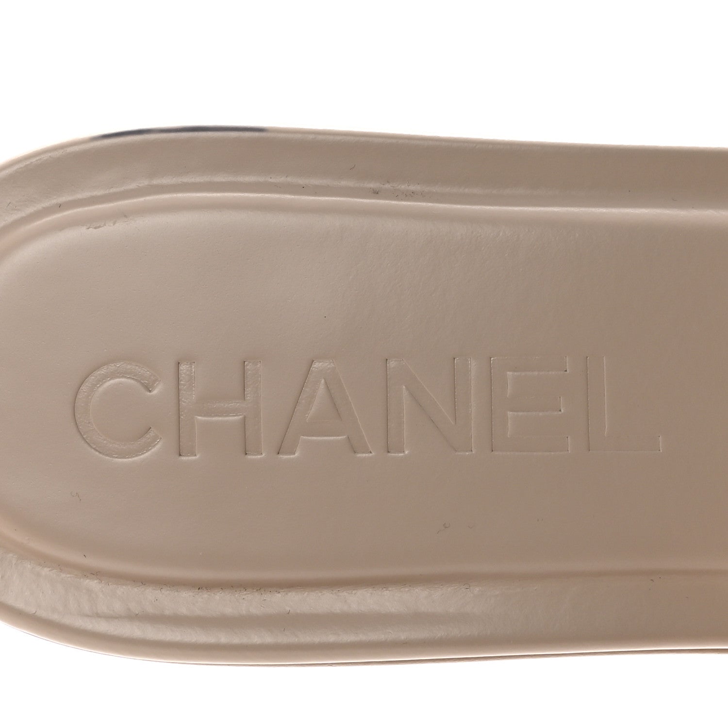 Chanel Calfskin Patent Calfskin Logo Mules 35 Beige 37 Beige 8 of 10