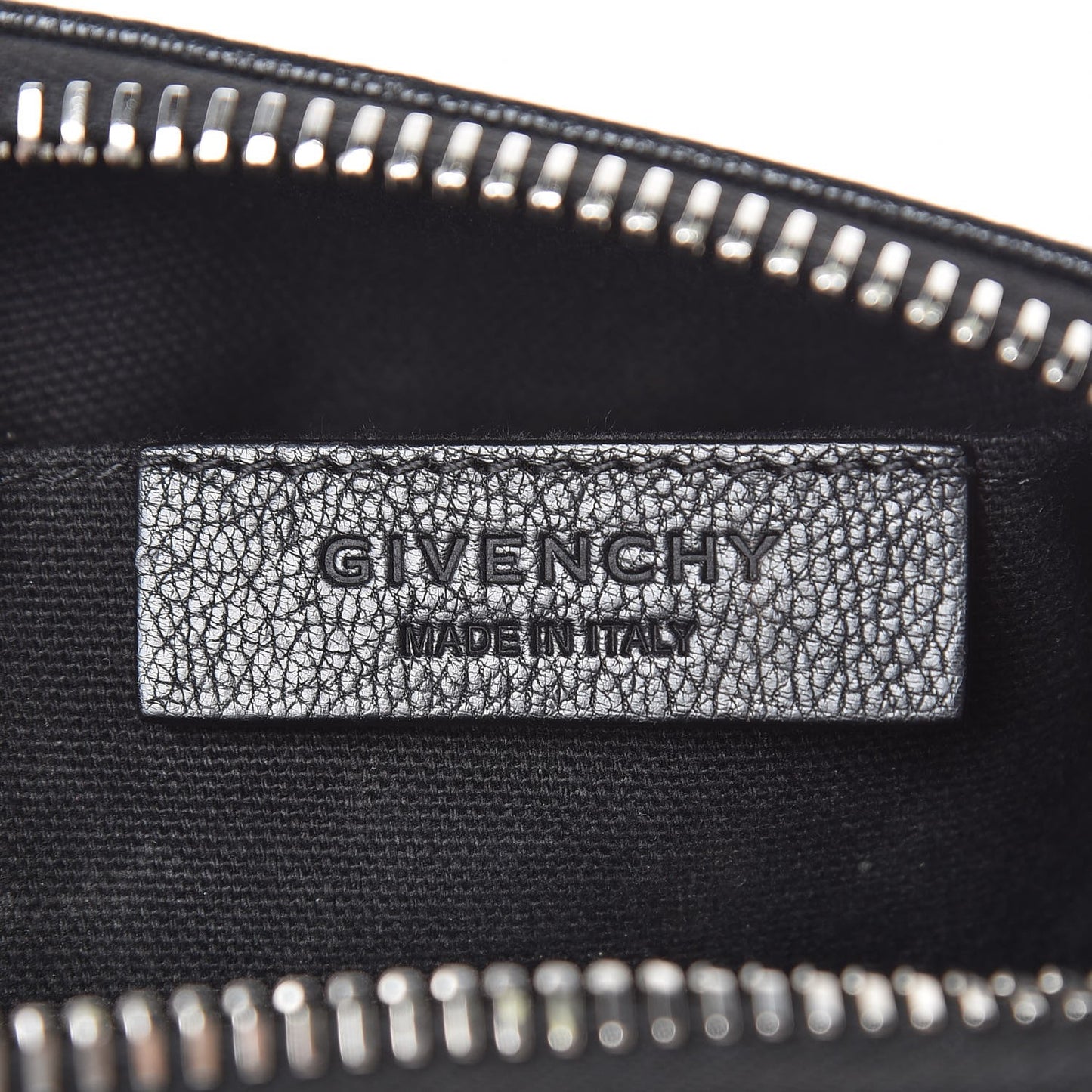 Sugar Goatskin Small Antigona Beauty Wristlet Black