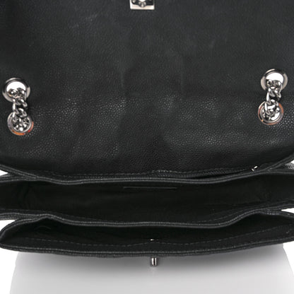 Chanel Iridescent Caviar Quilted Medium Lady Pearly Flap Black 5 of 10