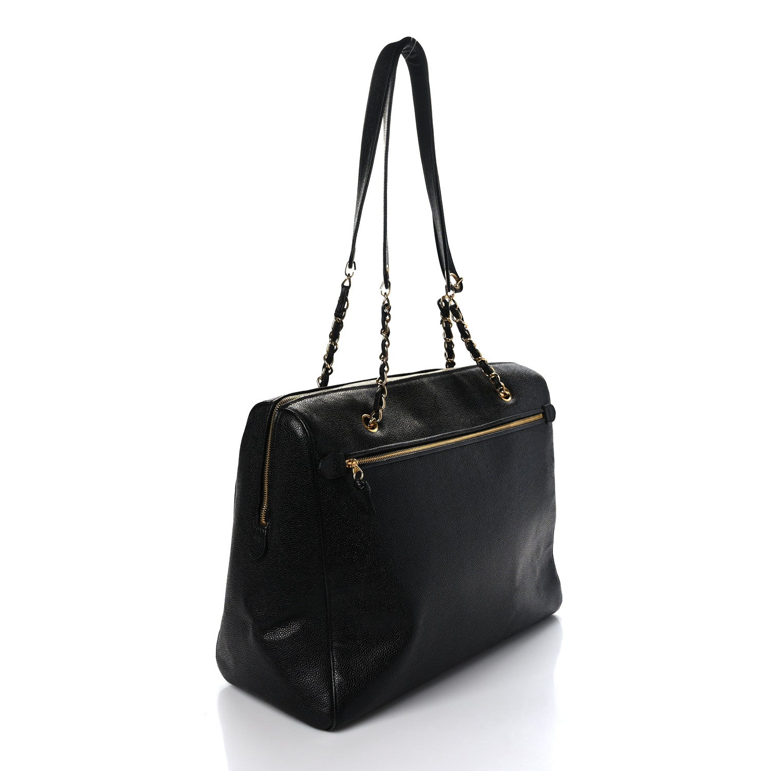 Chanel Caviar Large CC Shoulder Bag Black 3 of 9