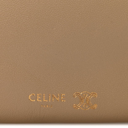 Celine Smooth Lambskin Trio Flap Crossbody Bag Safari 6 of 12