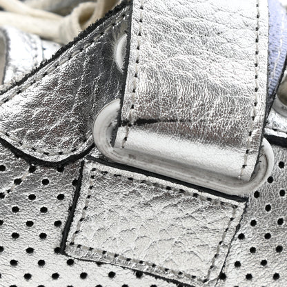 Saint Laurent Calfskin Perforated Womens SL24 Sneakers 37 Argento 11 of 11
