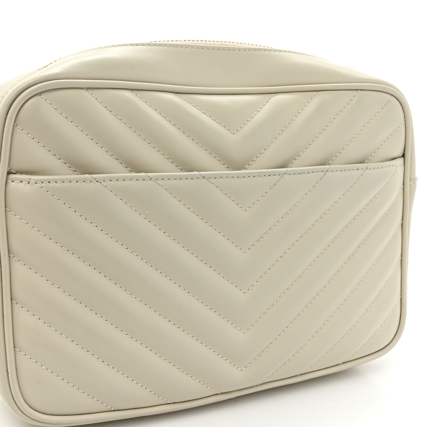 Calfskin Matelasse Monogram Lou Camera Bag Crema Soft