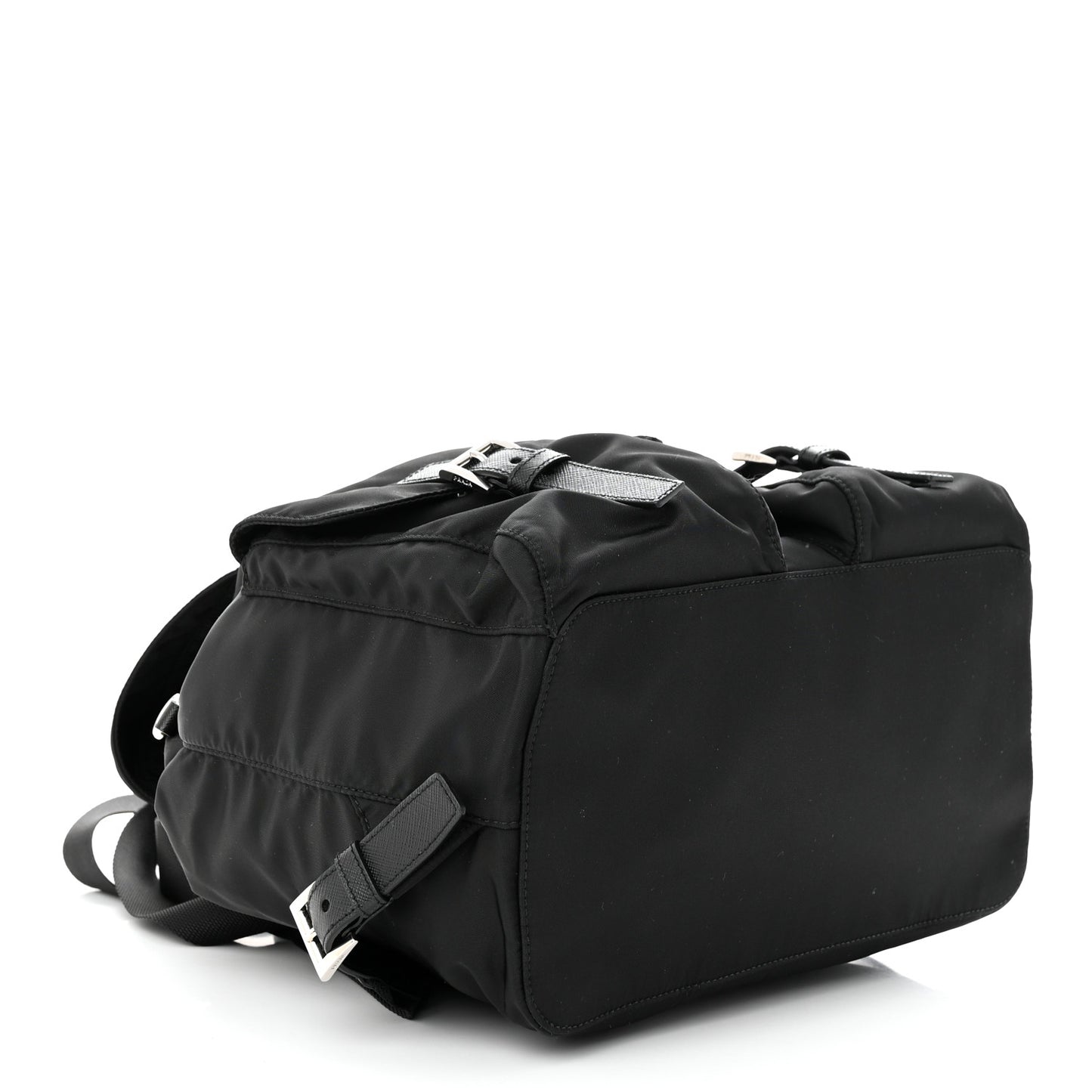 Tessuto Nylon Saffiano Medium Backpack Black