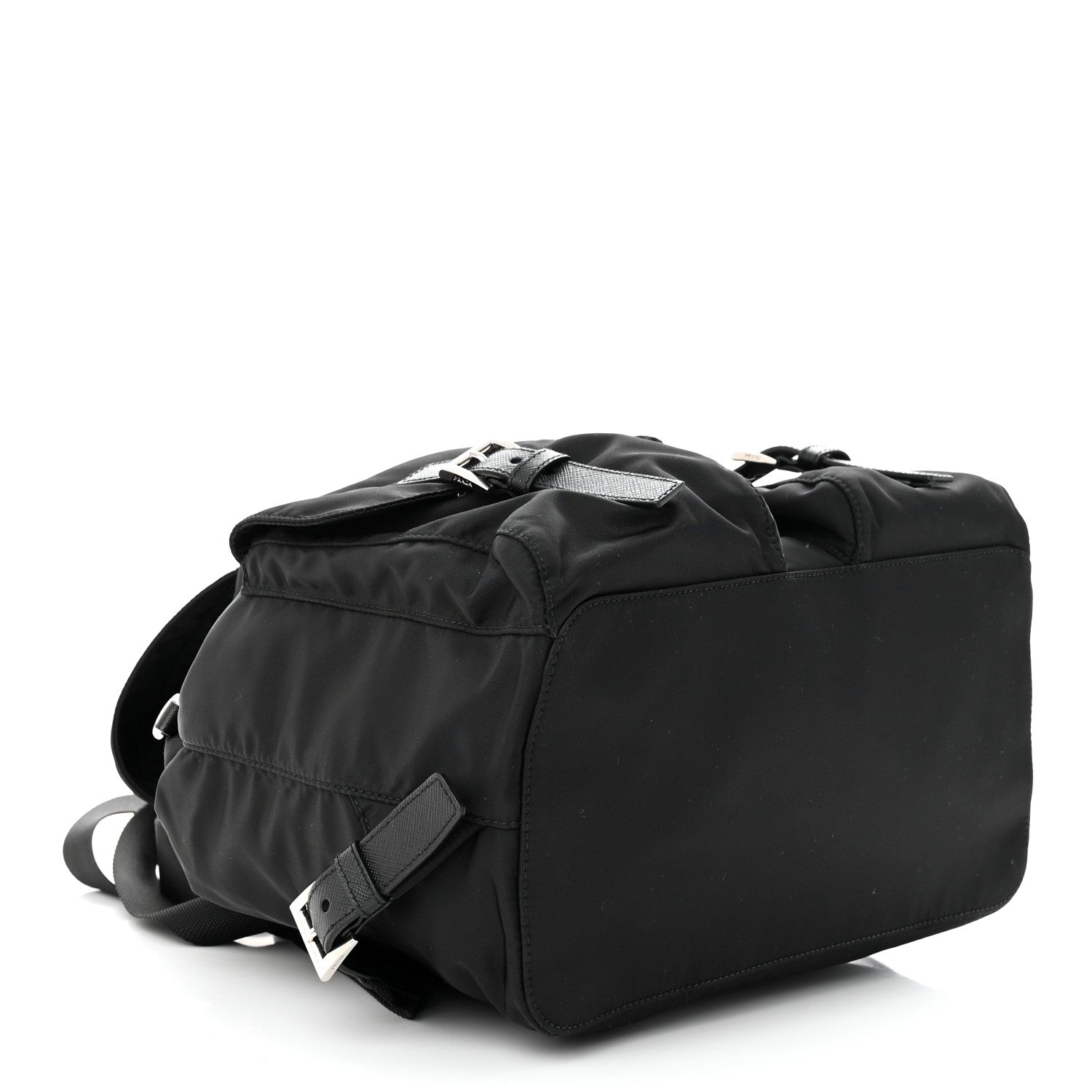 Prada Tessuto Nylon Saffiano Medium Backpack Black 5 of 12