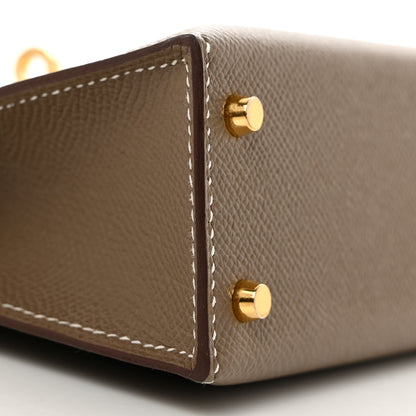 Hermes Epsom Mini Kelly Sellier 20 Etoupe 9 of 14