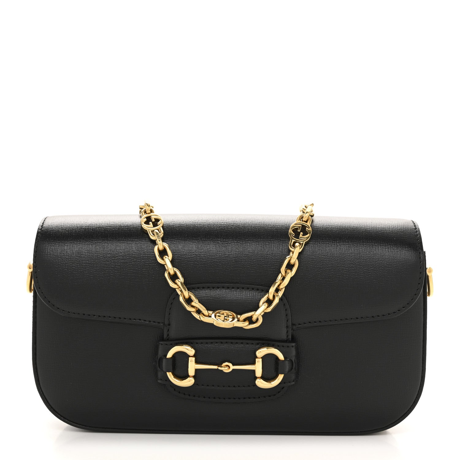 Gucci Azalea Calfskin Small Horsebit 1955 Chain Shoulder Bag Black 1 of 13