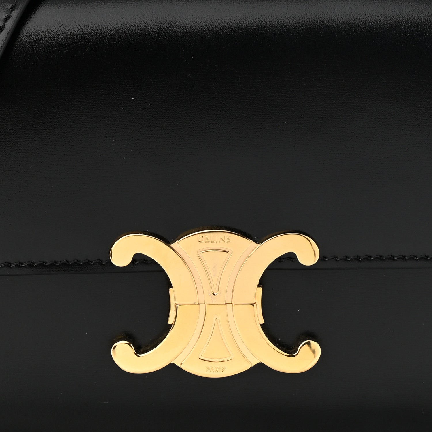 Celine Shiny Calfskin Teen Triomphe Black 7 of 9