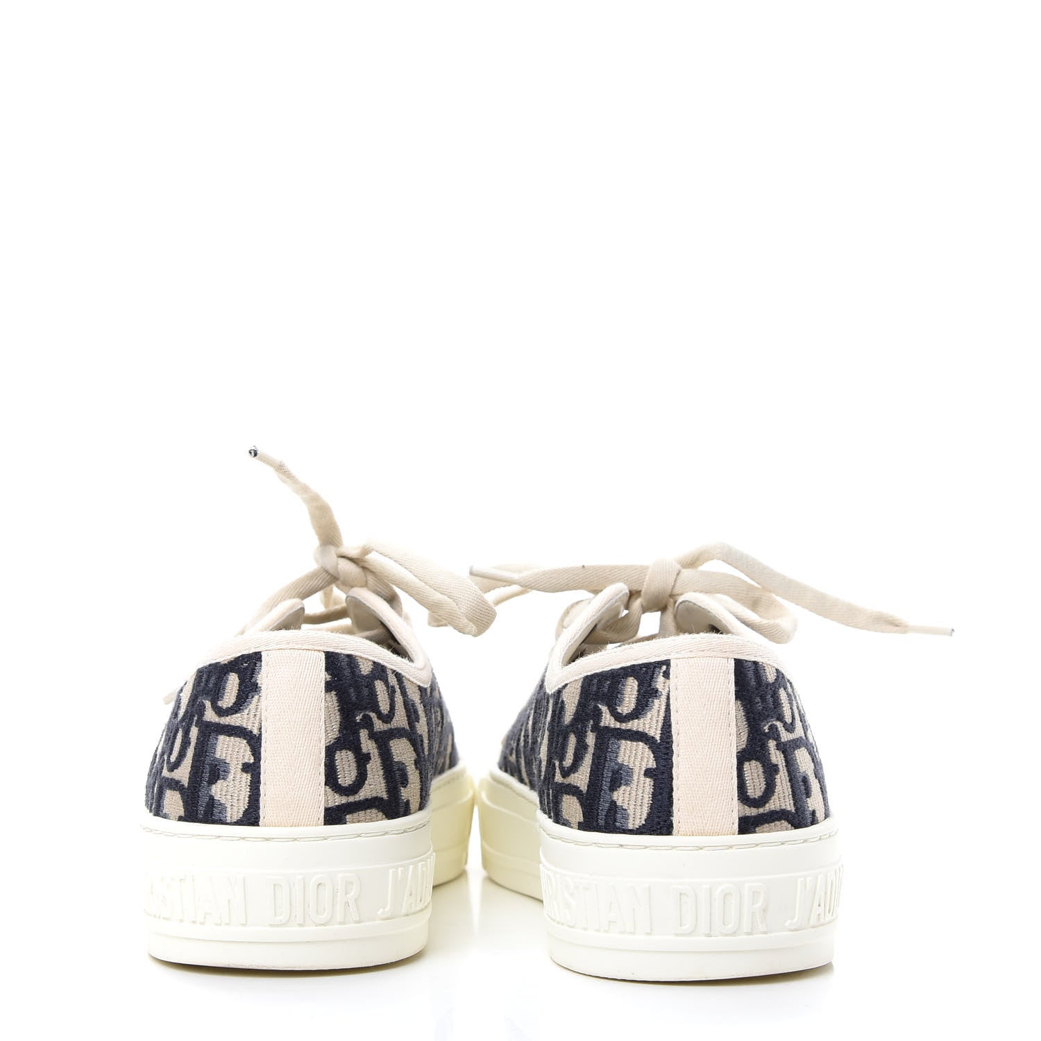 Christian Dior Canvas Oblique Walk'N'Dior Low Top Sneakers 36.5 Deep Blue 7 of 10