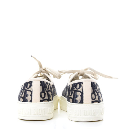 Christian Dior Canvas Oblique Walk'N'Dior Low Top Sneakers 36.5 Deep Blue 7 of 10