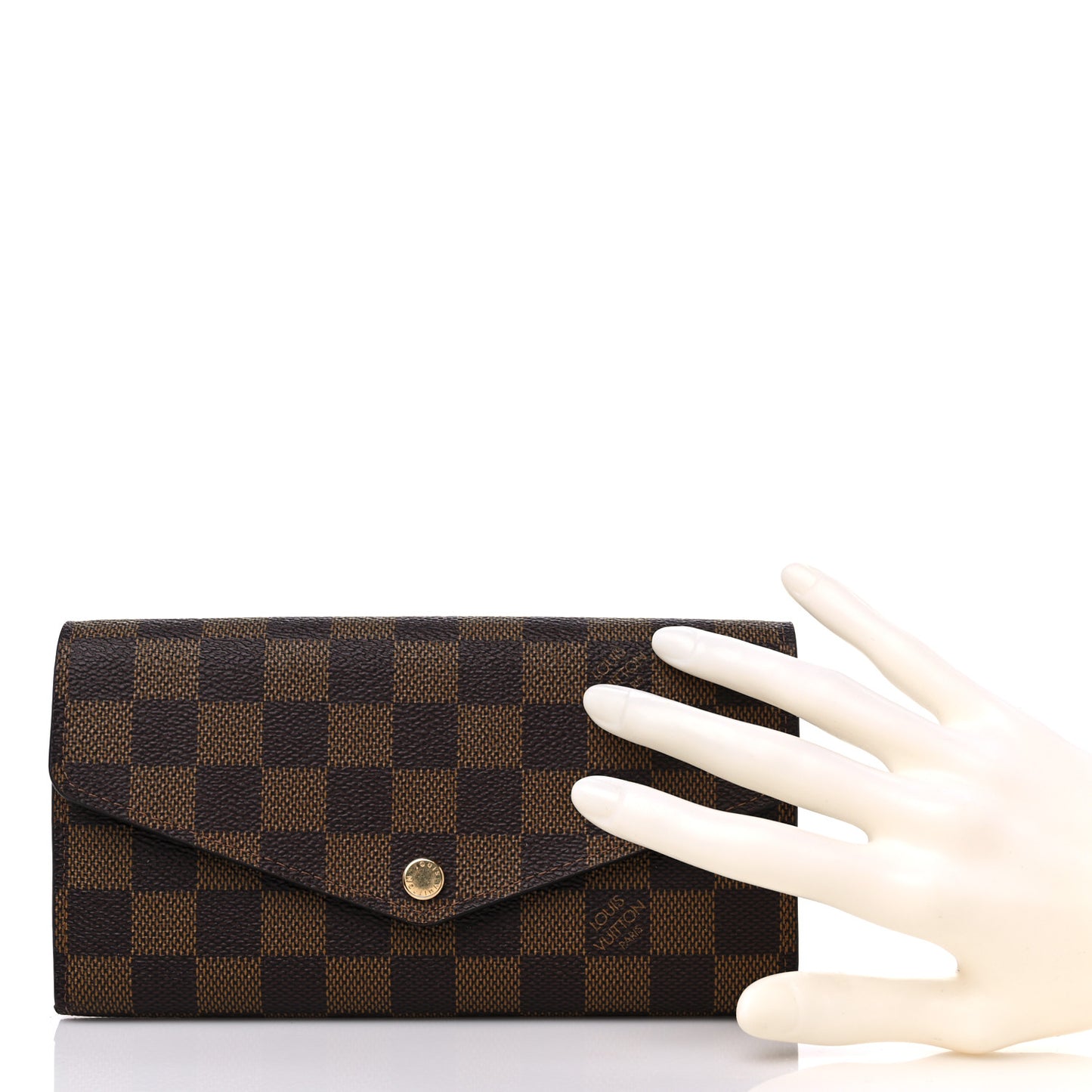Damier Ebene Sarah Wallet NM Rose Ballerine