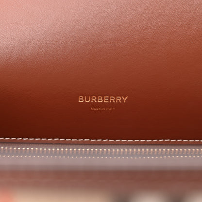 Burberry Calfskin Vintage Check Two Handle Title Bag Archive Beige 6 of 9