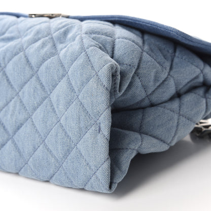 Stella McCartney Eco Denim Quilted Large Beckett Shoulder Bag Blue 7 of 10