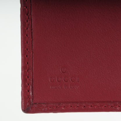 Gucci Guccissima Lovely Heart French Flap Wallet Red 6 of 7