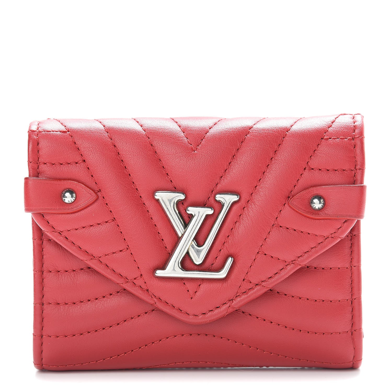 Louis Vuitton Calfskin New Wave Compact Wallet Rouge 1 of 8