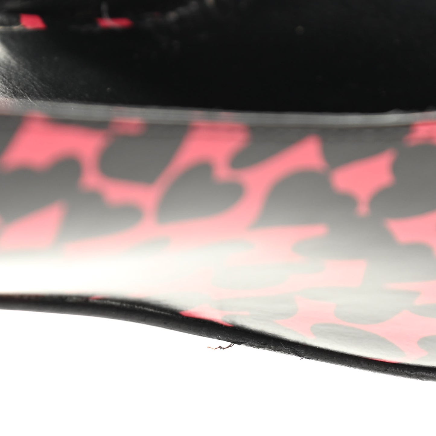 Calfskin Heart Print D'Orsay Paris 105 Pumps 40 Pink Black