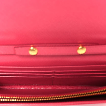 Prada Saffiano Wallet on Chain Peonia 9 of 17