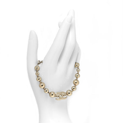 Chanel Metal Beaded CC Bracelet Gold 2 of 5