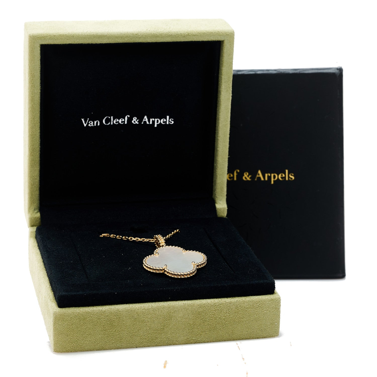 Van Cleef & Arpels 18K Yellow Gold Mother of Pearl Magic Alhambra Long Necklace 8 of 8