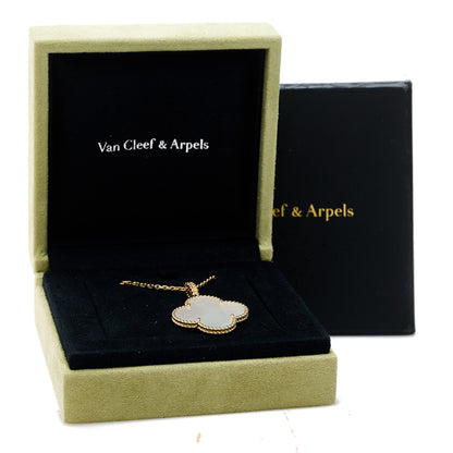 Van Cleef & Arpels 18K Yellow Gold Mother of Pearl Magic Alhambra Long Necklace 8 of 8