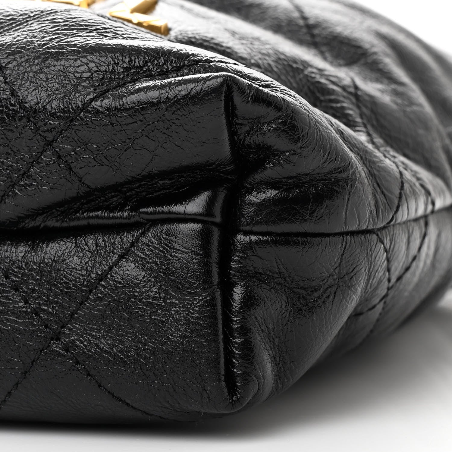 Chanel Shiny Crumpled Calfskin Quilted Pearl Mini Chanel 22 Black 10 of 10