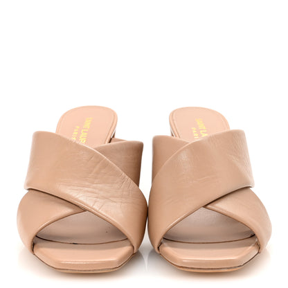 Saint Laurent Calfskin LouLou 70 Mules 36 Nude 3 of 10