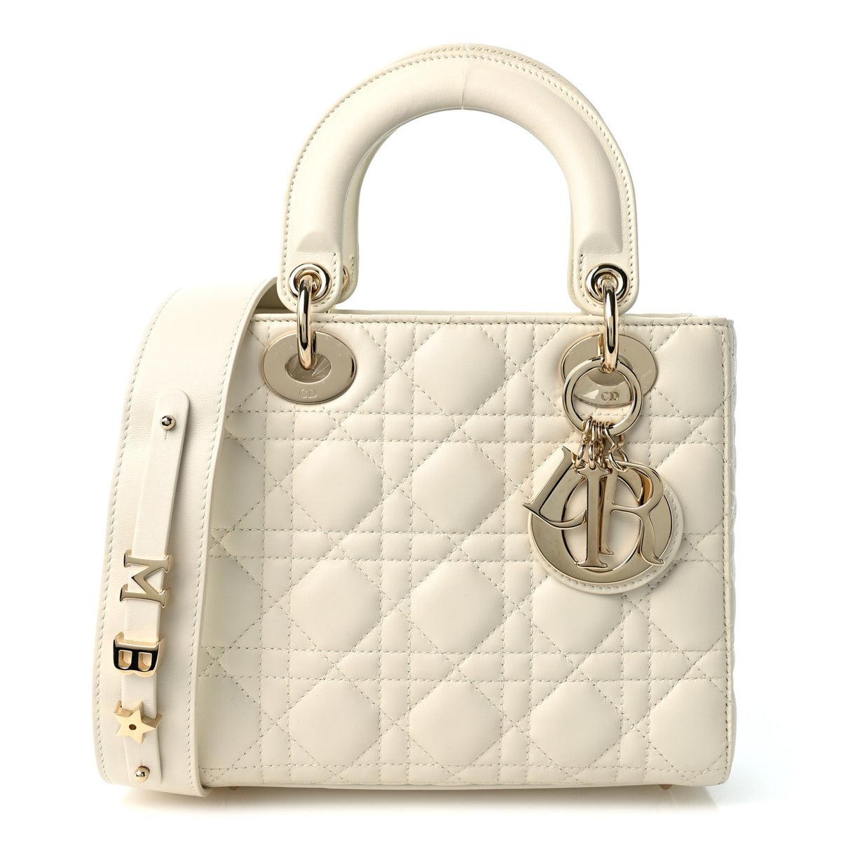 Christian Dior Lambskin Cannage Small My ABCDior Lady Dior White 1 of 10