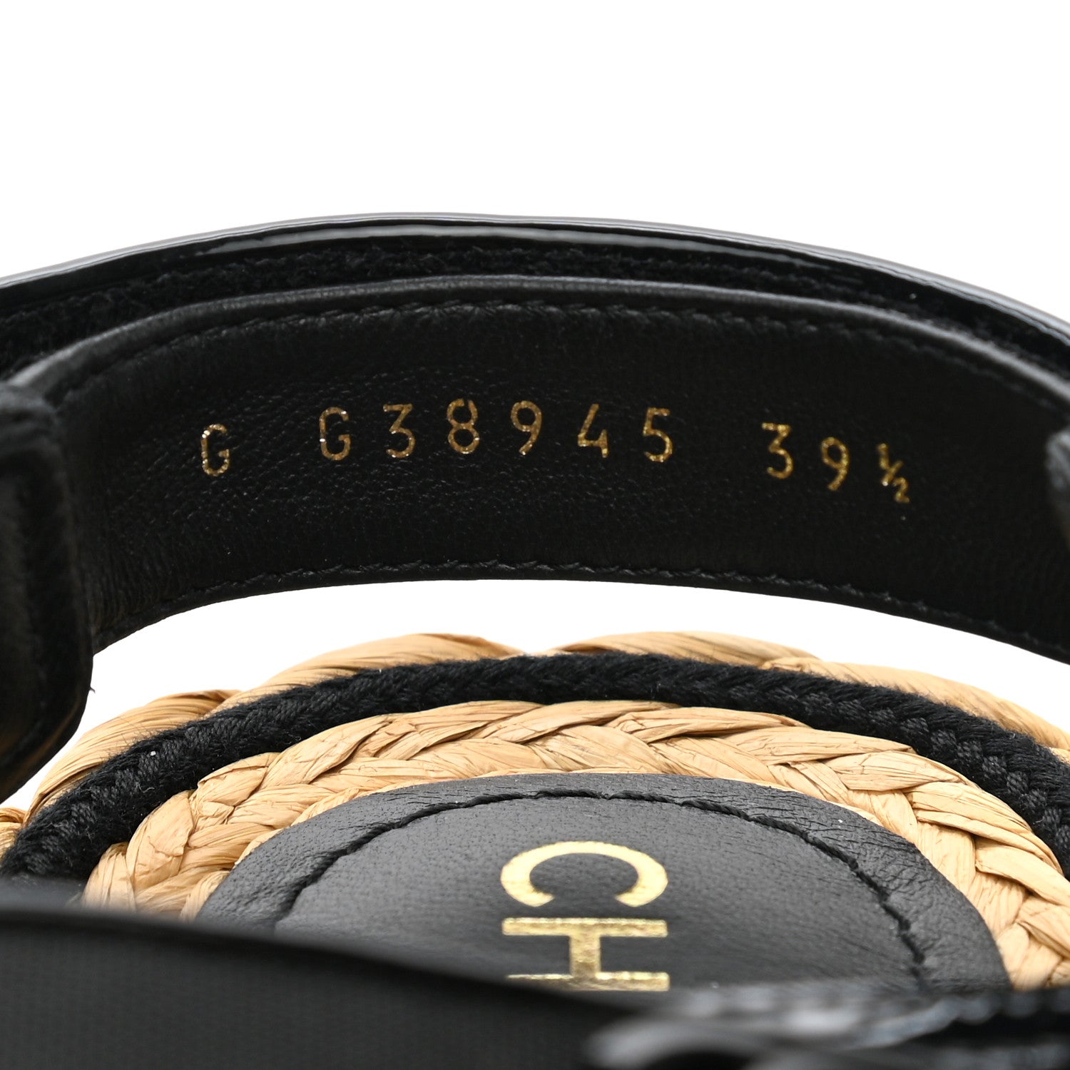 Chanel Mesh Patent Calfskin Velcro Dad Sandals 39.5 Black 8 of 9