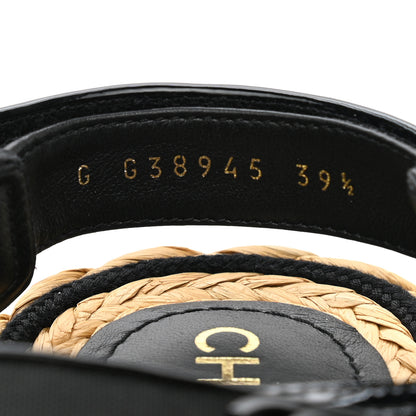 Chanel Mesh Patent Calfskin Velcro Dad Sandals 39.5 Black 8 of 9