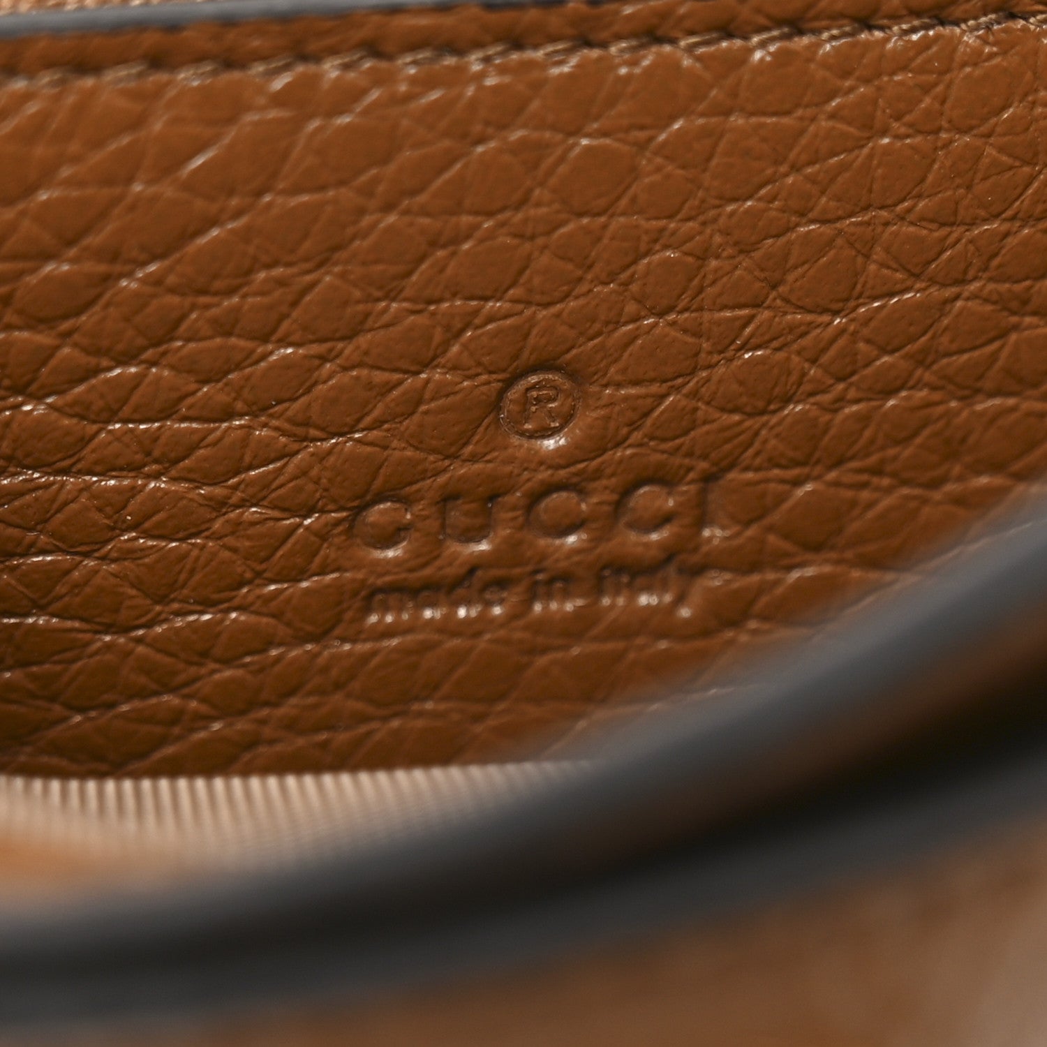 Gucci Grainy Calfskin Softbit Card Case Wallet Brown 6 of 7