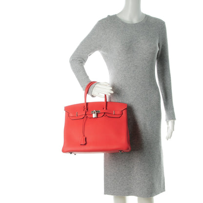 Hermes Taurillon Clemence Birkin 35 Rouge Pivoine 2 of 24