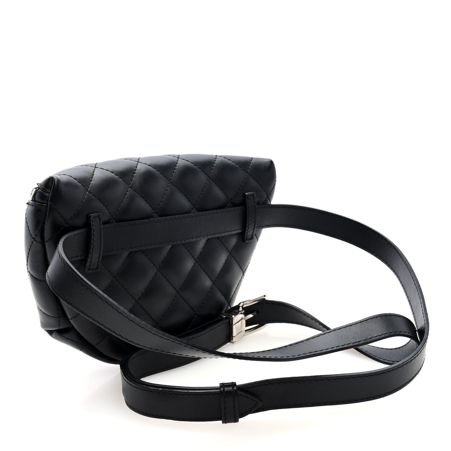 Chanel Calfskin Quilted Waist Belt Bag Black 3 of 10