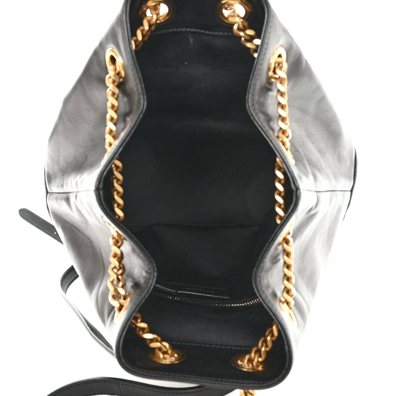 Saint Laurent Lambskin Matelasse Monogram Joe Backpack Black 5 of 11
