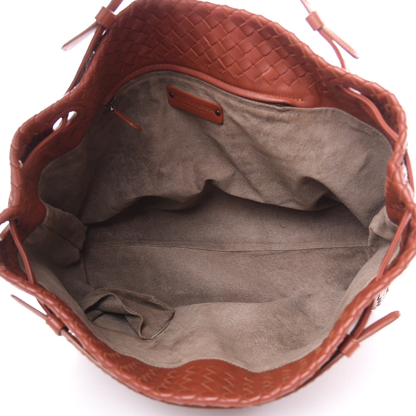 Nappa Intrecciato Medium Garda Bag Rust