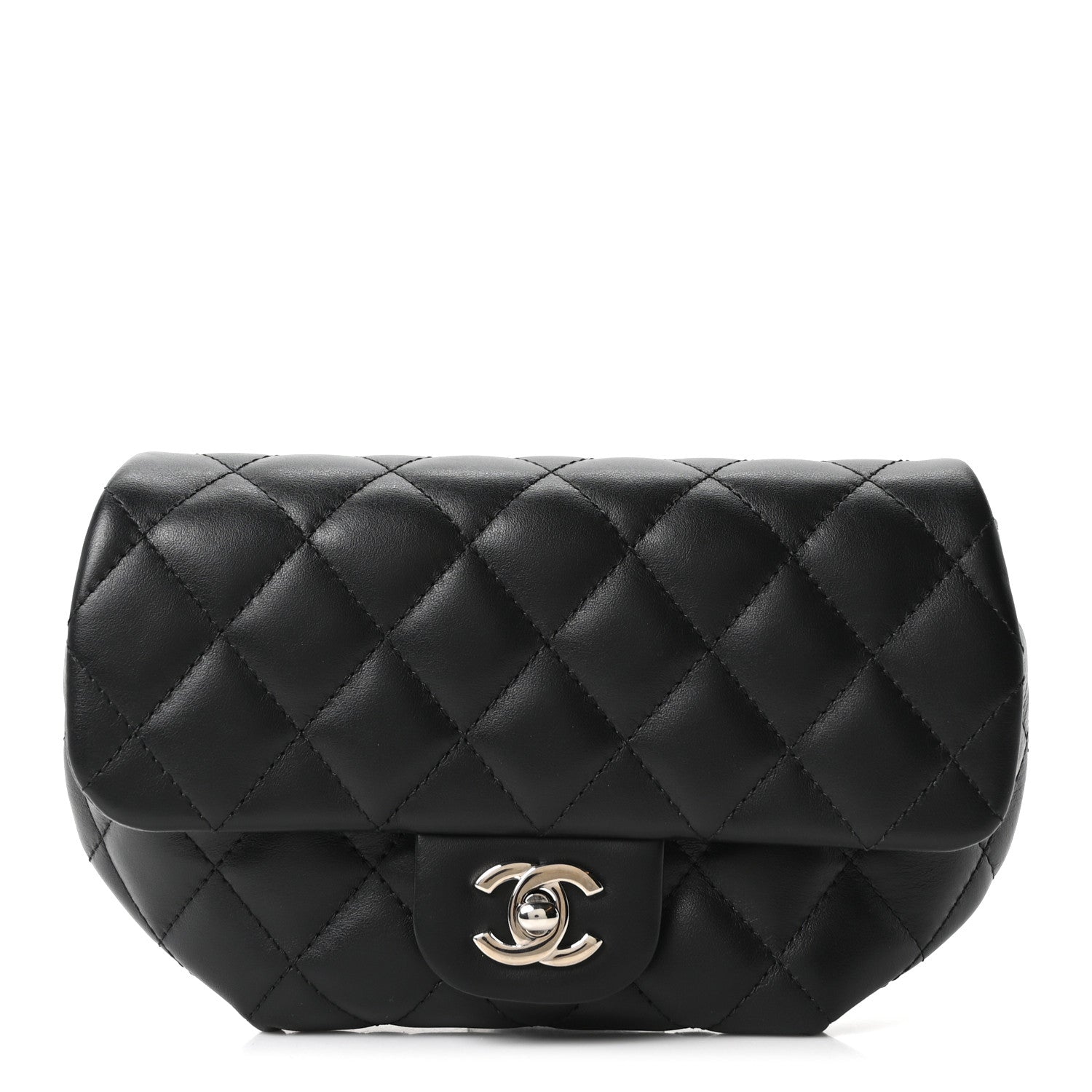 Chanel Calfskin Quilted CC Uniform Flap Belt Bag Black 1 of 10