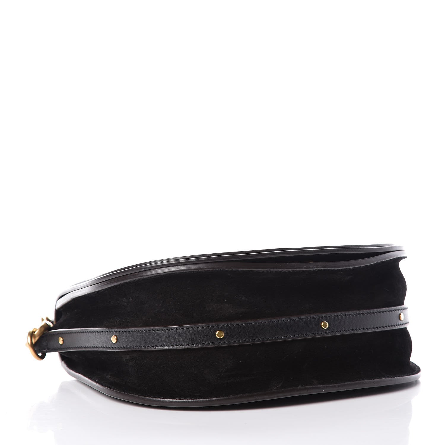 Chloe Calfskin Suede Medium Nile Bracelet Bag Black 4 of 9