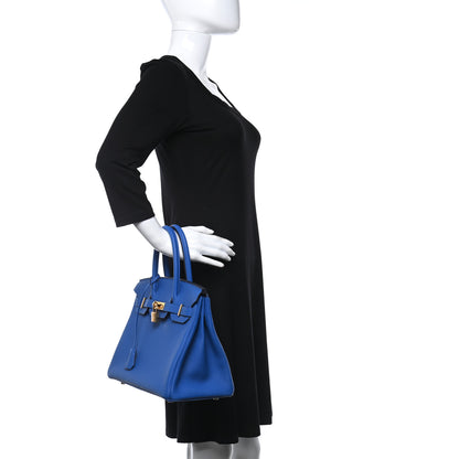 Hermes Togo Birkin 30 Bleu Zellige 2 of 10