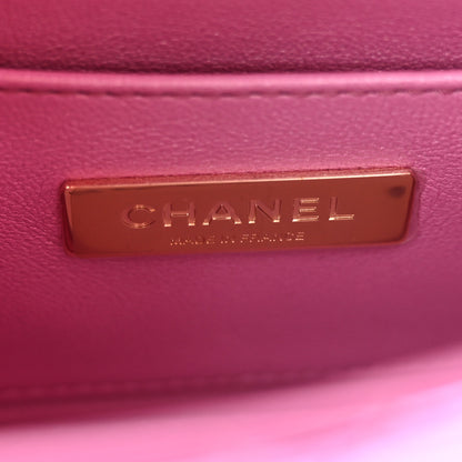 Chanel Mirror Calfskin Metallic Calfskin Quilted Hollywood Boulevard Mini Flap With Coin Purse Light Purple 7 of 11