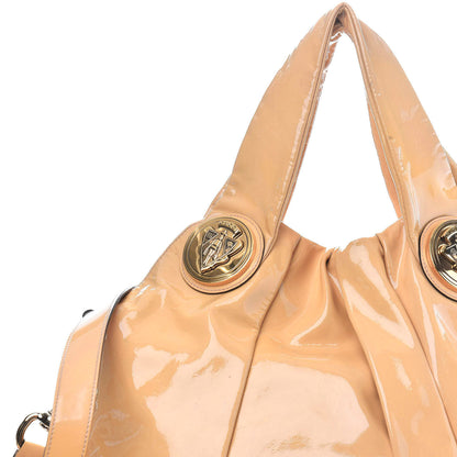 Gucci Patent Medium Hysteria Top Handle Bag Beige 12 of 14