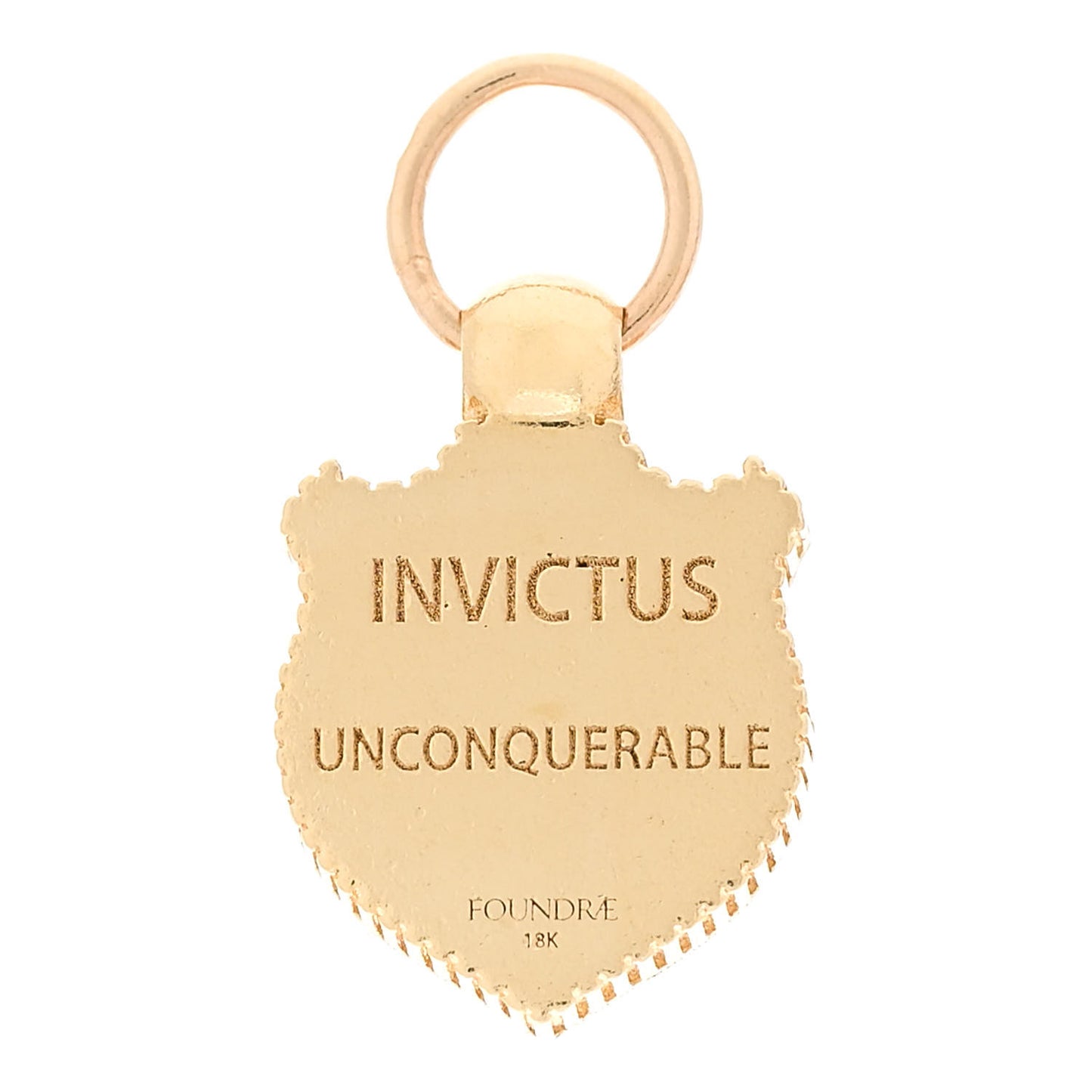 18K Yellow Gold Invictus Shield Charm