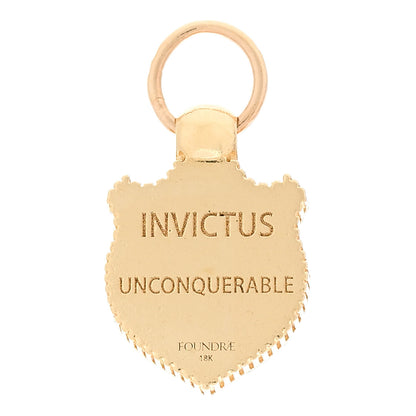 Foundrae 18K Yellow Gold Invictus Shield Charm 3 of 3