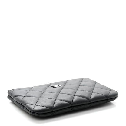 Chanel Pearly Lambskin Quilted Small Cosmetic Case So Black 4 of 8