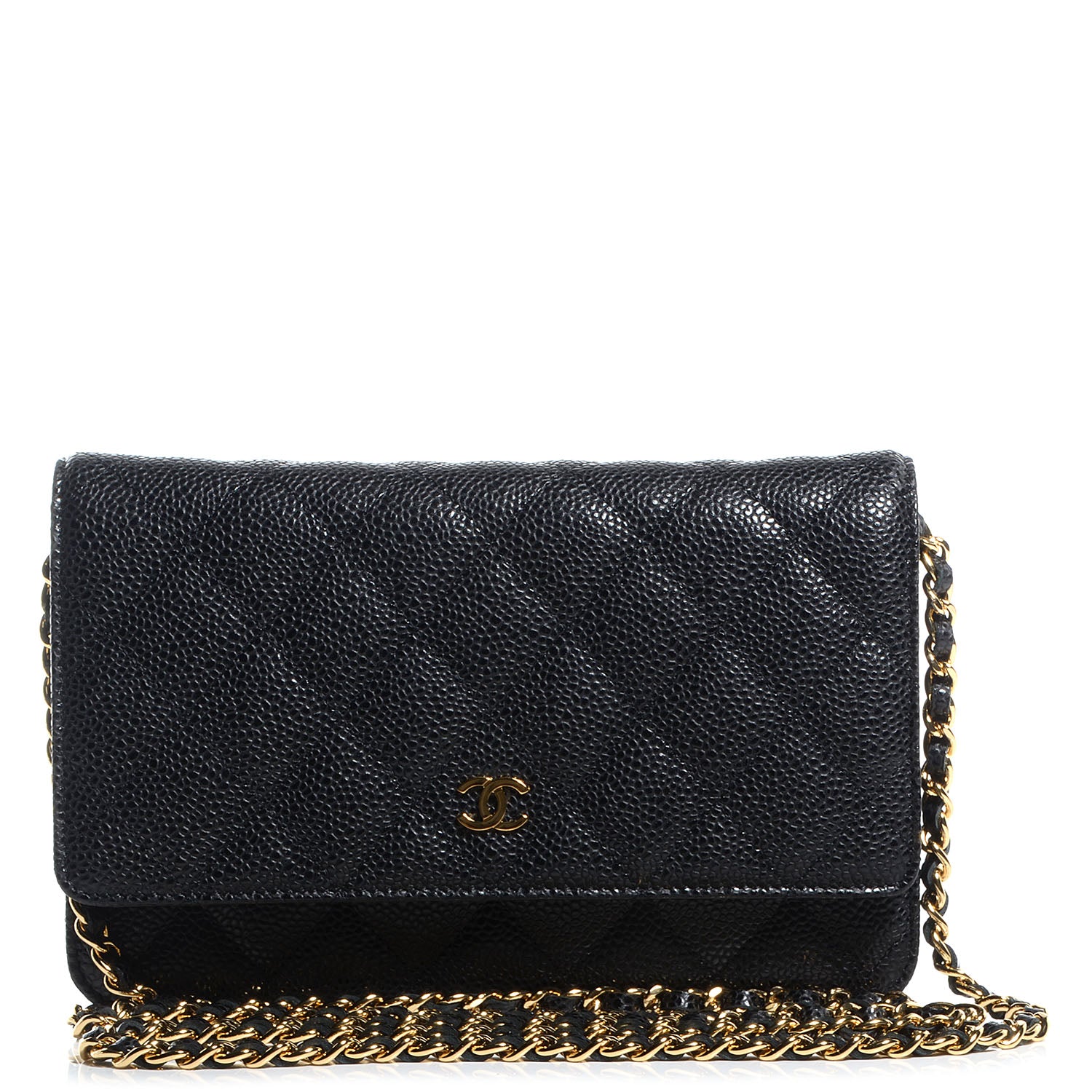 Chanel Caviar Quilted Wallet On Chain WOC Black 1 of 8