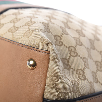 Gucci Monogram Web Medium Rania Top Handle Bag Sand 16 of 18