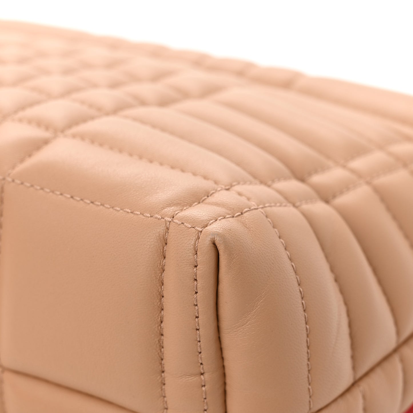 Lambskin Quilted Lola Small Satchel Cool Beige